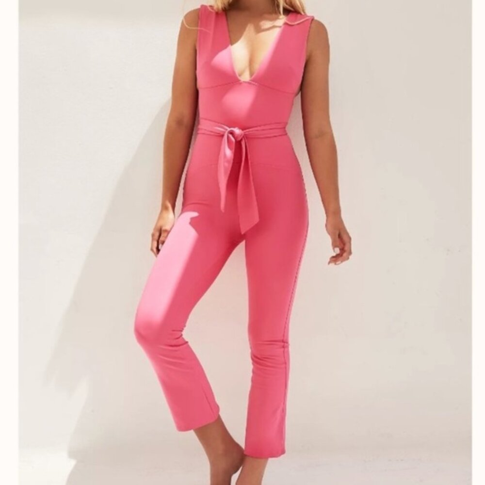 Free People Movement After Hours Pink Jumpsuit Athlesiure Size Medium